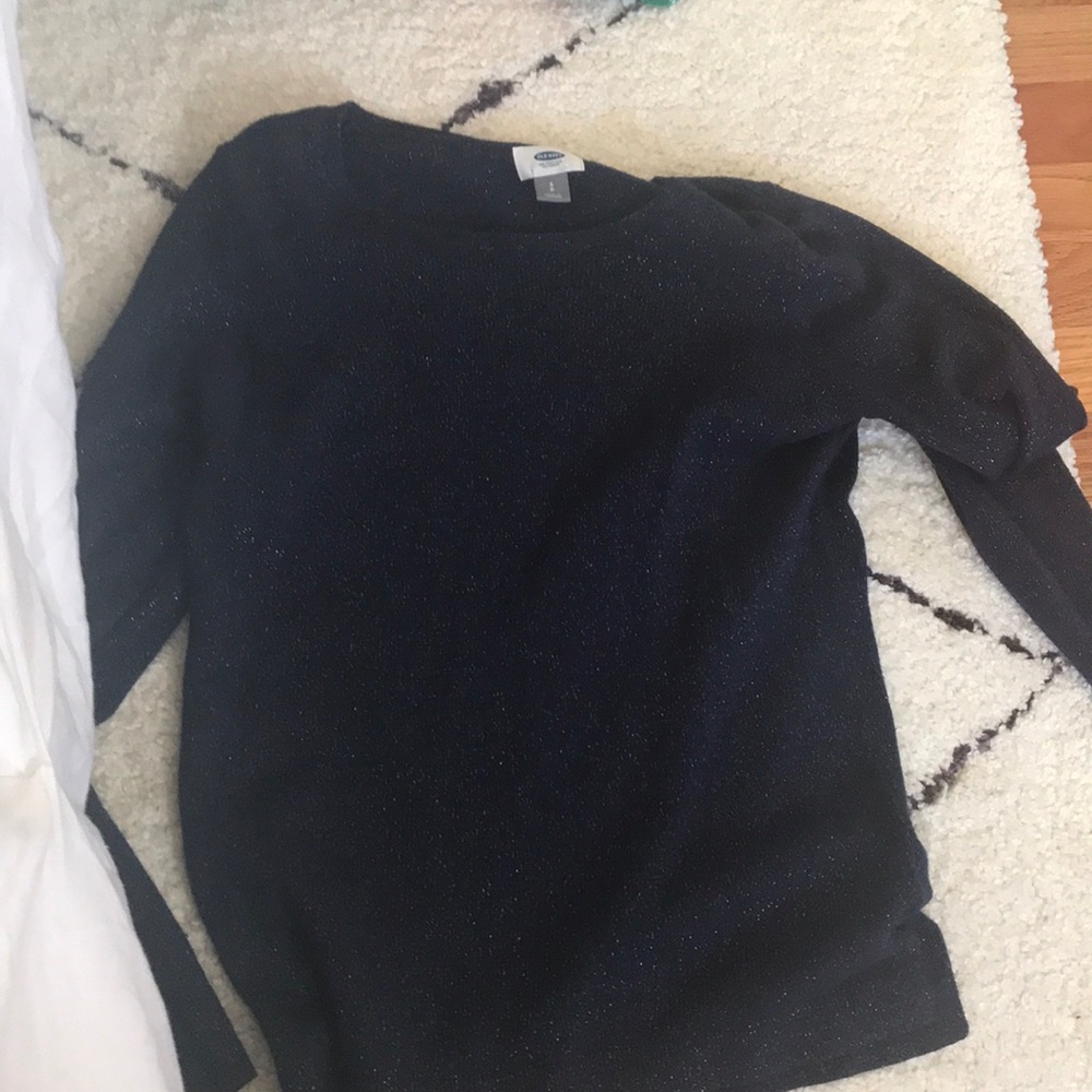Adult small navy sparkle sweater
